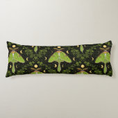 Lunamotten, Mondphasen und Efeu-Damast 2 Seitenschläferkissen (Vorderseite)