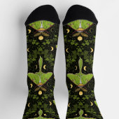 Lunamotten, Mondphasen und Efeu-Damast 2 Socken (Oben)