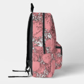 LUNANCEA Abstract Pink Backpack | Modern Art Style Bedruckter Rucksack (Links)