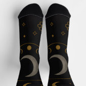 Lunar Alchemy – Celestial Bee & Moon Phase Occult  Socken (Oben)