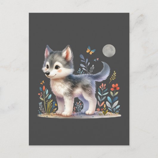 Lunar- Baby Wolf Postcard Postkarte (Vorderseite)