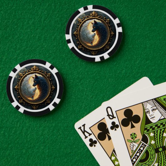 Lunar Balance – Where Shadows Embrace the Light. Pokerchips (Pokertisch (doppelt))