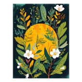 Lunar Bloom: Ätherische Blume und Mondkunst Fotodruck (Vorne)