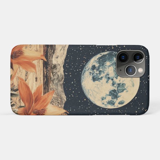 Lunar Bloom Over Sandy Peaks Case-Mate iPhone Hülle (Rückseite (Horizontal))