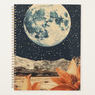 Lunar Bloom Over Sandy Peaks Planer