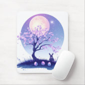 Lunar Bunny Night Mousepad (Mit Mouse)