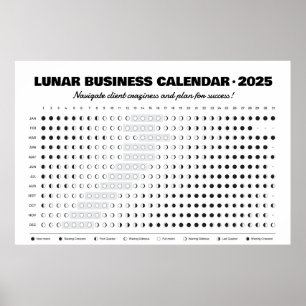 Lunar Business Calendar Vollmond Affection Poster