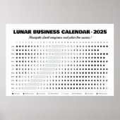 Lunar Business Calendar Vollmond Zuneigung Poster (Vorne)