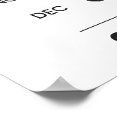 Lunar Business Calendar Vollmond Zuneigung Poster (Ecke)