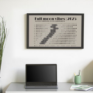 Lunar Business Calendar Vollmond Zuneigung Poster
