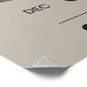 Lunar Business Calendar Vollmond Zuneigung Poster (Ecke)