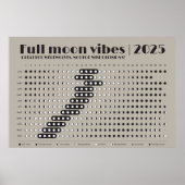 Lunar Business Calendar Vollmond Zuneigung Poster (Vorne)