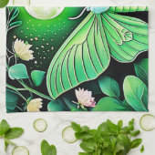 Lunar Butterfly Bloom Design Geschirrtuch (Gefaltet)