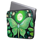Lunar Butterfly Bloom Design Laptopschutzhülle (Vorderseite Links)