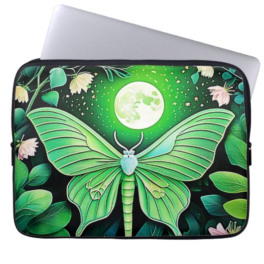 Lunar Butterfly Bloom Design Laptopschutzhülle (Vorderseite)