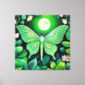 Lunar Butterfly Bloom Design Leinwanddruck (Vorderseite)