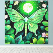 Lunar Butterfly Bloom Design Leinwanddruck (Insitu (Holzboden))