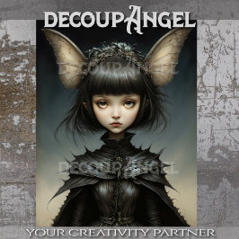 Lunar Butterfly Maiden Decoupage Seidenpapier