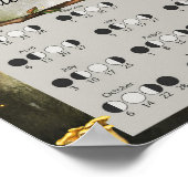 LUNAR CALENDAR 2023, Wolf Moon Dark Forest, Wicca Poster (Ecke)