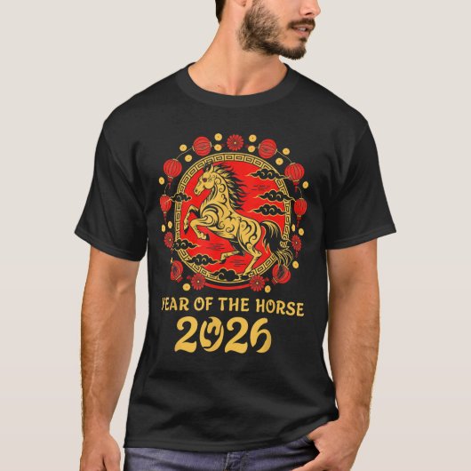 Lunar Chinese New Year 2026 Year Of The Horse Zodi T-Shirt (Vorderseite)