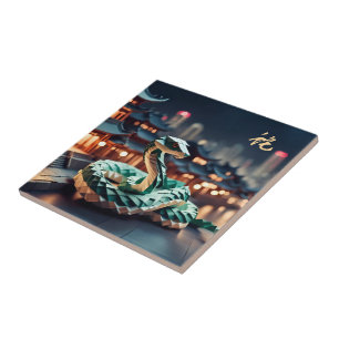 Lunar Chinesisches Neujahr Schlange 2025 Geburtsta Fliese