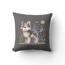 Lunar Cub - Baby Wolf Pillow