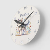 Lunar Cub - Customizable Name Baby Wolf Wall Clock Runde Wanduhr (Winkel)