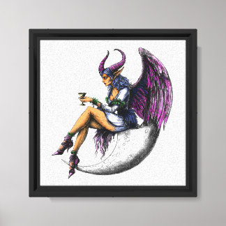 Lunar Demonic Goddess Canvas Print Leinwanddruck
