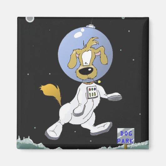 Lunar Dog Park Magnet (Vorne)