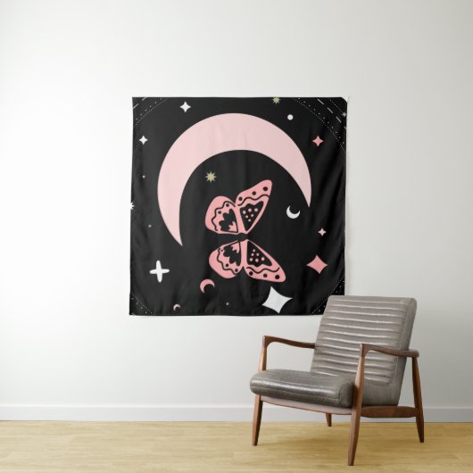 Lunar Dreams & Butterfly Nights Wandteppich (Beispiel (Horizontal))