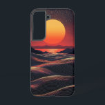 Lunar Dunes Phone Case Samsung Galaxy Hülle<br><div class="desc">Ein glühender Mond strahlt surreale Sanddünen aus und verbindet traumhafte Bilder mit der nächtlichen Ruhe.</div>