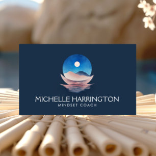 Lunar Echo Blue Full Moon Writer, Life Coach Visitenkarte