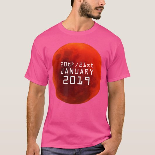 Lunar Eclipse Blood Red Moon Astronomie T-Shirt (Vorderseite)