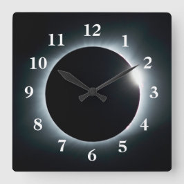 Lunar Eclipse Images Bilder von Lunar Eclipse Foto Quadratische Wanduhr