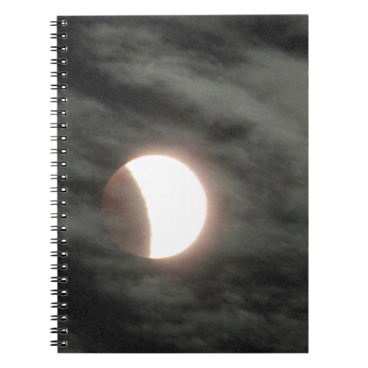 Lunar Eclipse in Wolken Notizblock (Vorderseite)