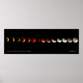 Lunar-Eclipse mit dem Mond in Perigee Poster