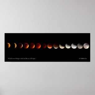 Lunar-Eclipse mit dem Mond in Perigee Poster