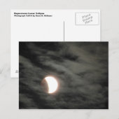 Lunar Eclipse mit Wolken Postkarte (Vorne/Hinten)