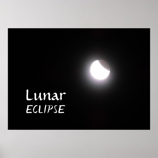 Lunar Eclipse Moon Foto Poster (Vorne)
