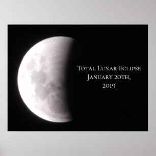 Lunar Eclipse Moon Poster