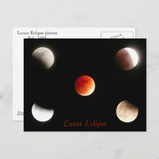 Lunar Eclipse Postkarte (Vorne/Hinten)