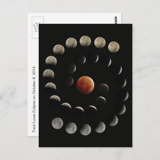 Lunar Eclipse Postkarte insgesamt (Vorne/Hinten)
