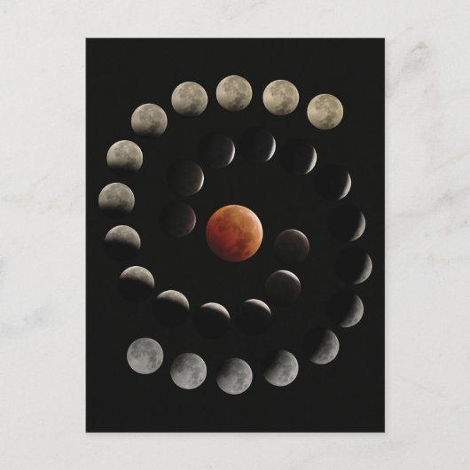 Lunar Eclipse Postkarte insgesamt (Vorderseite)