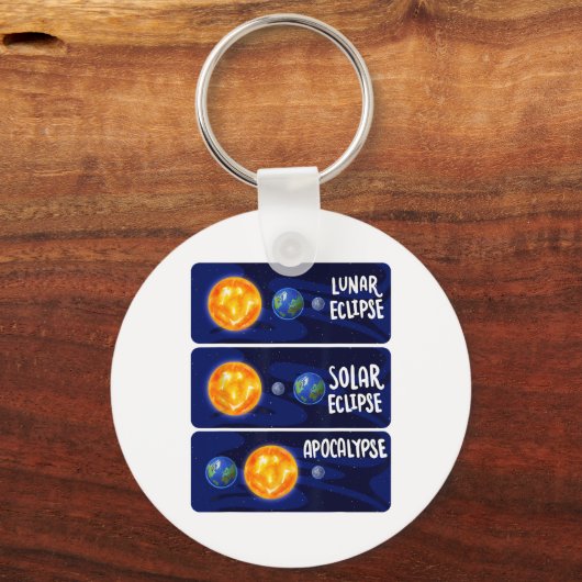 Lunar Eclipse Solar Apokalypse Astrologie Schlüsselanhänger (Vorderseite)