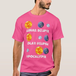 Lunar Eclipse Solar Eclipse Apokalypse Funny Astro T-Shirt