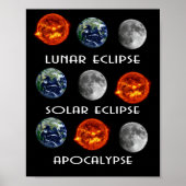 Lunar Eclipse Solar Eclipse Apokalypse Poster (Vorne)