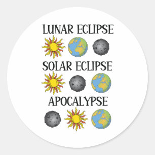 Lunar Eclipse Solar Eclipse Apokalypse Sonstiges R Runder Aufkleber