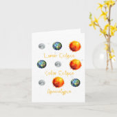Lunar Eclipse Solar Eclipse und Apokalypse Funny s Karte (Gelbe Blume)