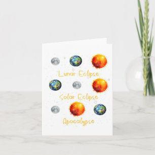 Lunar Eclipse Solar Eclipse und Apokalypse Funny s Karte