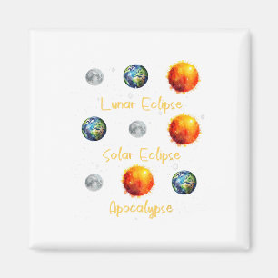 Lunar Eclipse Solar Eclipse und Apokalypse Funny s Magnet
